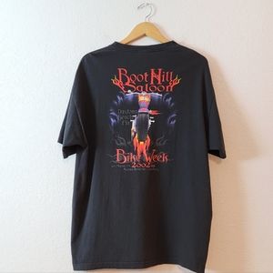 Vintage Bike Week Y2K 2002 Daytona Biker Motorcycle Grunge Tshirt Graveyard